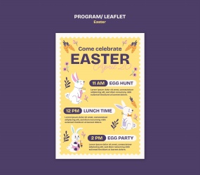 庆祝复活节主题项目时间传单设计